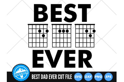 Best Dad Ever Guitar Chords SVG | Music Chords Cut File