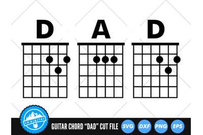 Dad Guitar Chords SVG | Music Chords Cut File