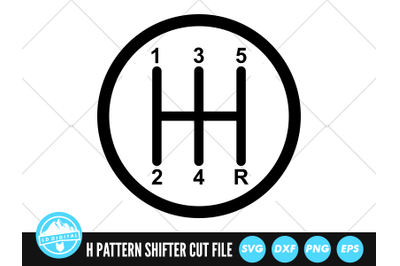 Gear Shifter SVG | H Pattern Shift Knob Cut File | Car SVG