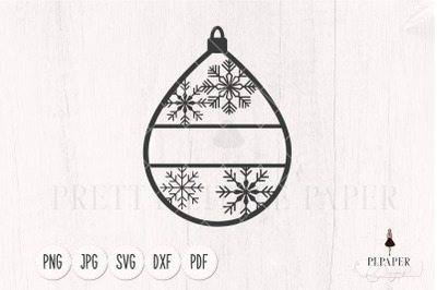 Christmas ornament svg, Name ornament svg, Christmas svg, winter svg