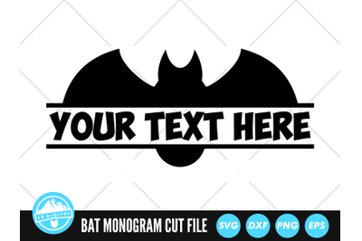 Bat SVG | Halloween SVG | Bat Silhouette | Bat Monogram