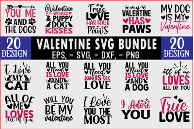 valentine&#039;s SVG T shirt design Bundle