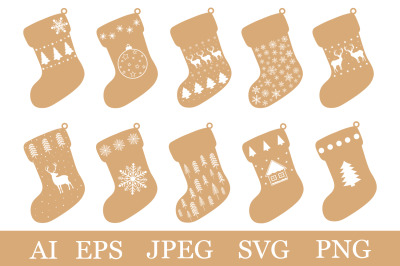 Christmas stocking Gift Tags. Christmas Gift Tags templates