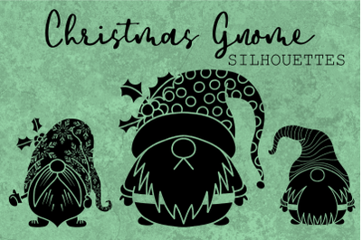 Funny Christmas Garden Gnome Silhouettes