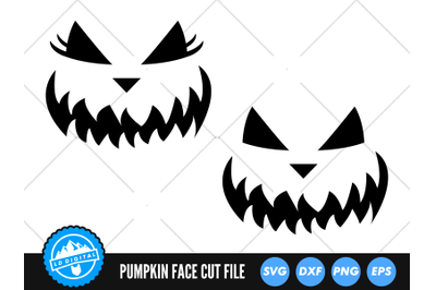 Pumpkin Face SVG | Halloween SVG Cut File | Jack O Lantern SVG