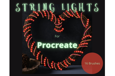String Lights for Procreate - 16 X Brushes