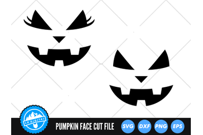 Pumpkin Face SVG | Halloween SVG Cut File | Jack O Lantern SVG