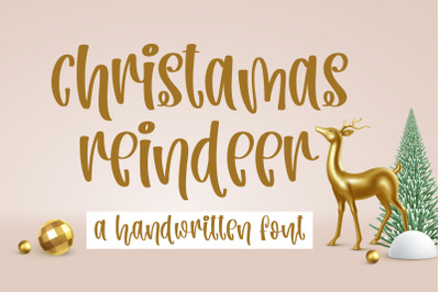 Christmas Reindeer - A handwritten font