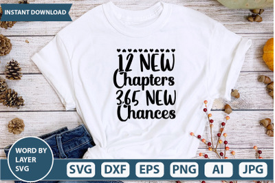 12 NEW CHAPTERS 365 NEW CHANCES svg cut file