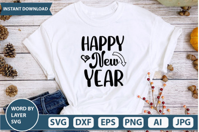 HAPPY NEW YEAR SVG CUT FILE