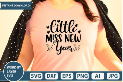 LITTLE MISS NEW YEAR SVG CUT FILE