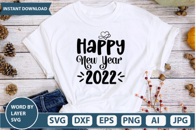 Happy New Year 2022 svg file