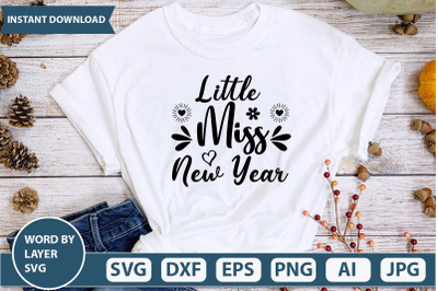 Little Miss New Year svg cut file