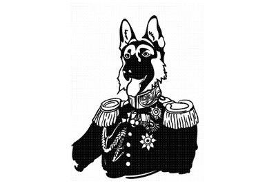 German Shepherd Royal Army Dog SVG