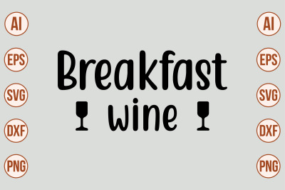 breakfast wine SVG