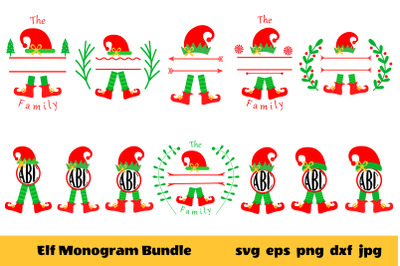 Elf Monogram SVG. Monogram Christmas. Elf SVG. Monogram SVG