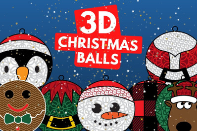 3D Christmas Balls SVG Bundle | vol. 2