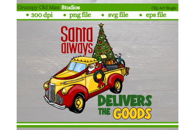 funny christmas truck with santa | christmas design