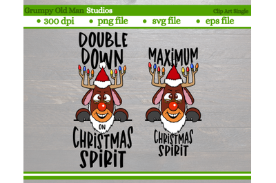 funny red nose reindeer | christmas design