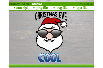 funny santa claus with sunglasses | christmas design