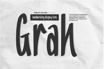 Grah Handrwitten Display Font