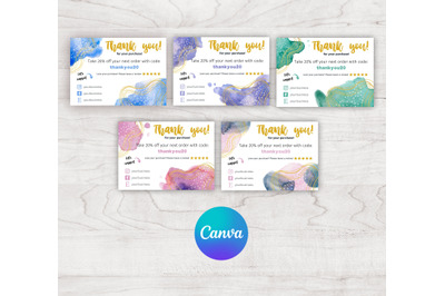 Thank you cards canva template