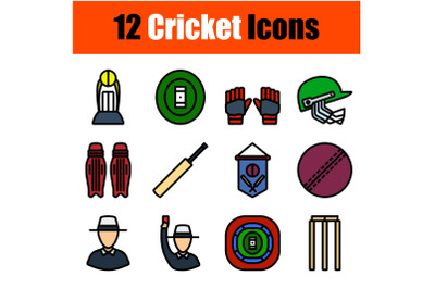 Cricket Icon Set