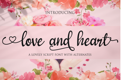 Love and Heart - lovely font with alternates