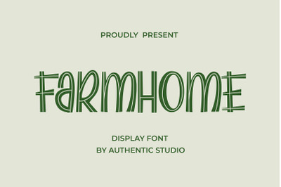 Farmhome Font Dispaly