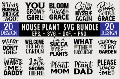House plant SVG T shirt Design Bundle