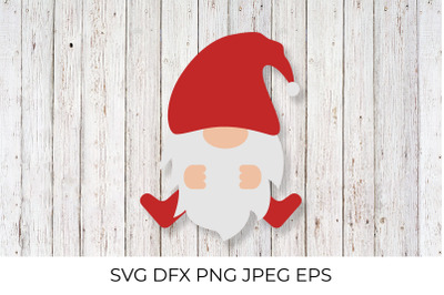 Cute cartoon gnome SVG. Scandinavian Nordic Character