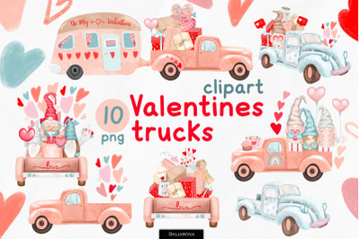 Valentine Trucks clipart
