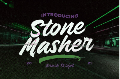 Stone Masher - Brush Script