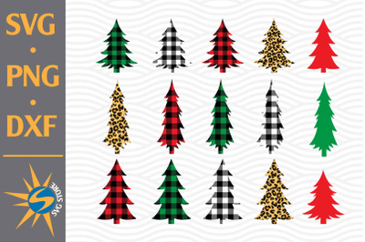 Plaid Christmas Tree SVG&2C; PNG&2C; DXF Digital Files Include