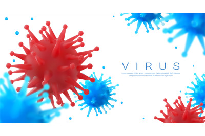 Novel Coronavirus. 2019-nCoV background with realistic 3D illustration