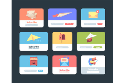 Email subscription forms. Web ui templates for newsletter sign form la
