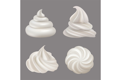 Whipped cream. Delicious liquid food ingredients for cooking cakes cre