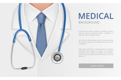 Stethoscope and doctor. Health care concept closeup picture doctor ste