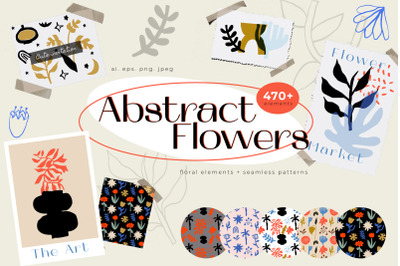 Abstract Floral clip arts &amp; patterns