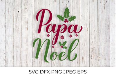 Papa Noel calligraphy hand lettering. Santa Claus in Spanish