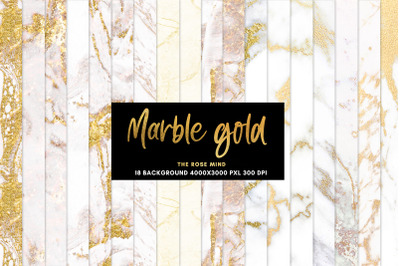 Marble gold and white