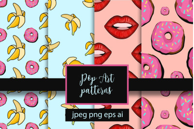 Pop Art patterns png, jpeg, eps10, AI