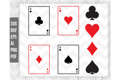Playing cards Svg, Playing card suits svg, Heart spades diamonds ace