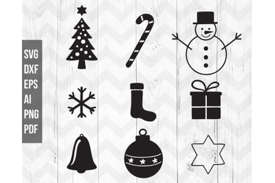 Christmas SVG, Christmas elements svg, Christmas decoration clipart