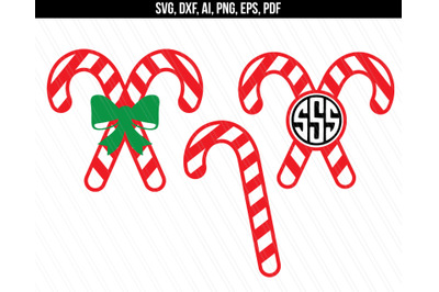 Candy cane monogram svg, Candy cane svg,Christmas SVG