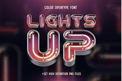 Lights UP color font