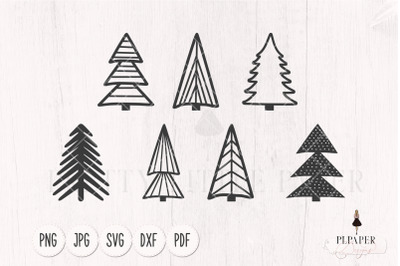 Christmas tree svg, Pine trees svg, Merry christmas svg, Holiday svg