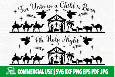 Nativity Scene SVG, Oh Holy Night, Christmas Svg