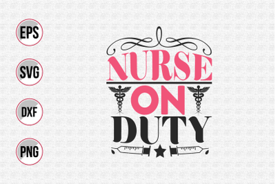 Nurse typographic slogan design vector.