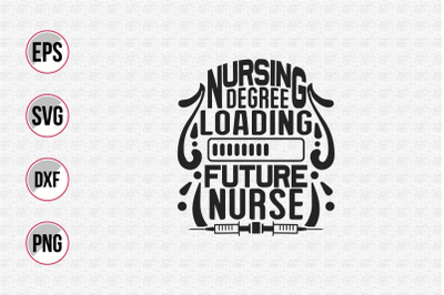 Nurse typographic slogan design vector.